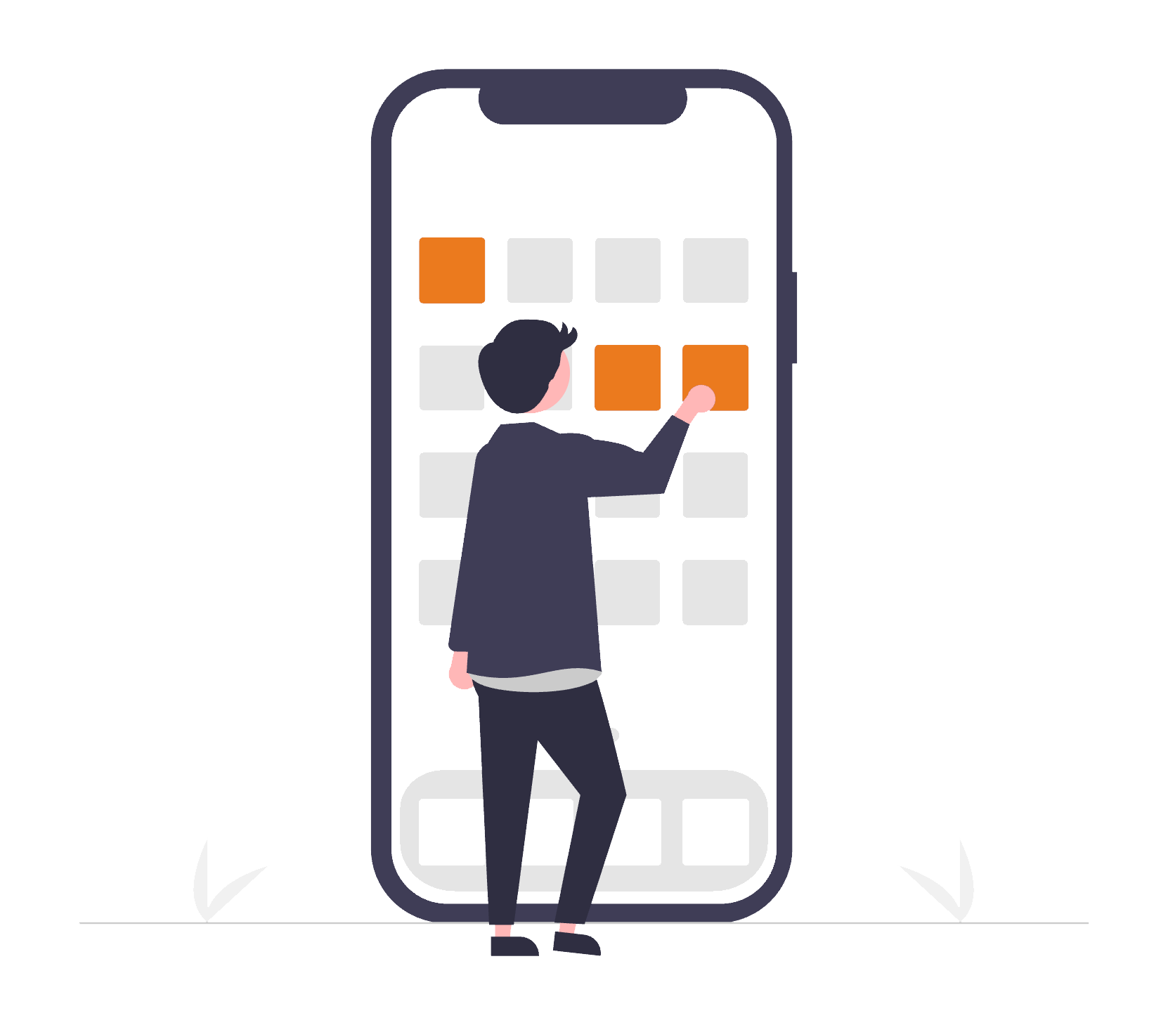 Mobile app development illustration